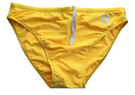 Yellow Nylon Swimsuit .